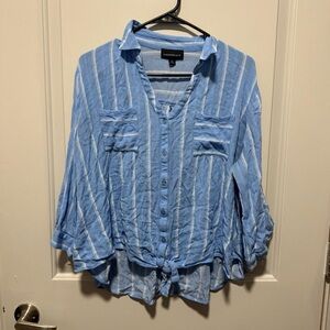 Blue Button Down Shirt by Fortune and Ivy